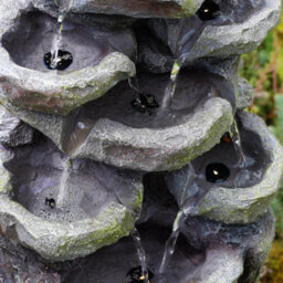 Geezy Solar Water Fountain Led Rock Solar Water Feature Home Garden Decoration - thumbnail 6