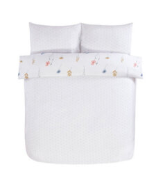Rapport Home Pressed Flowers Microfibre Reversible Duvet Cover Set With Pillowcase - thumbnail 4