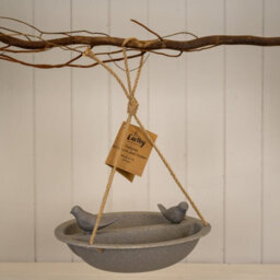 Four Candle Earthy Sustainable Hanging Birdbath/feeder - thumbnail 2