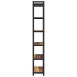Berkfield Bookcase Old Wood 60 X 30 X 188 Cm Engineered Wood - thumbnail 6