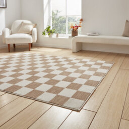 Grey Geometric 10mm Thick Rug, Stain-Resistant Anti-Shed Modern Rug For Bedroom, Living, & Dining Room-60Cm X 120Cm - thumbnail 2