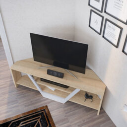 Decorotika Sares Tv Stand Tv Unit For Tvs Up To 55 Inch Oak And White - thumbnail 4