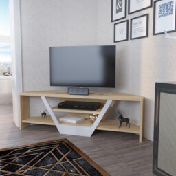 Decorotika Sares Tv Stand Tv Unit For Tvs Up To 55 Inch Oak And White - thumbnail 3