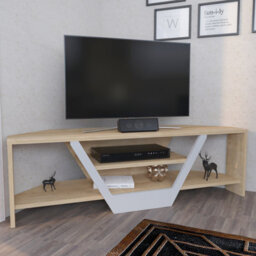 Decorotika Sares Tv Stand Tv Unit For Tvs Up To 55 Inch Oak And White - thumbnail 2