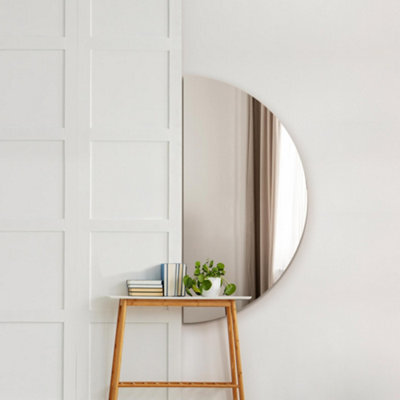 Mirroroutlet The Lunae Frameless Semi Circle Moon Wall Mirror 160Cm X 80Cm - image 1