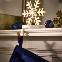 Dibor Marble And Gold Snowflake Decorative Stocking Hook Fireplace Stocking Holder Christmas Stocking Holder - thumbnail 4
