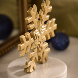 Dibor Marble And Gold Snowflake Decorative Stocking Hook Fireplace Stocking Holder Christmas Stocking Holder - thumbnail 3