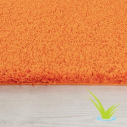 STALWART Modern Shaggy Rug - 5Cm Thick Pile, Non-Slip, Soft Touch Carpet - Washable Area Rugs (Orange, 80X150 Cm) - thumbnail 4