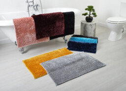 Allure Bath Fashions Velvet Chenille Bobble Bath Mat Non-Slip - Black - thumbnail 4