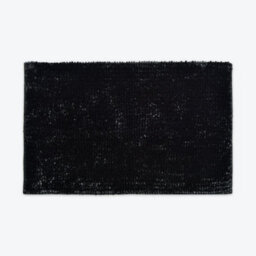 Allure Bath Fashions Velvet Chenille Bobble Bath Mat Non-Slip - Black