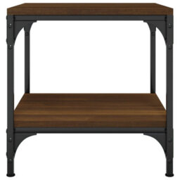 Berkfield Industrial Side Tables 2 Pcs Brown Oak 40X40X40 Cm Engineered Wood - thumbnail 6