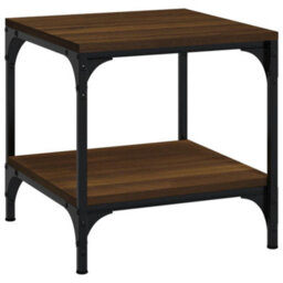 Berkfield Industrial Side Tables 2 Pcs Brown Oak 40X40X40 Cm Engineered Wood - thumbnail 5