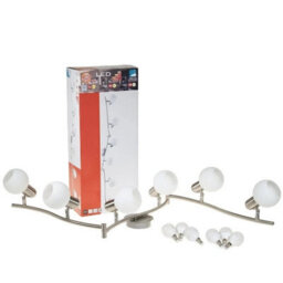 Urbn-Living 6 Arm Led Dim- Able Ceiling Spotlight Fixture 6W E14 Bulb Included - thumbnail 6