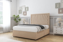 "Sloomy Somerset Pebble Plush Divan Bed Base 4 Drawers With 26"" Strutted Headboard 6' Super King" - thumbnail 3