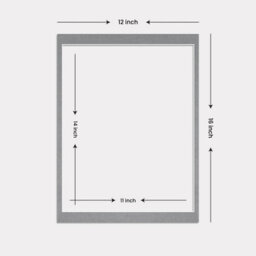 Ak Frames 12X16 Mid Grey Picture Mounts To Fit 14X11 Aperture Size - Mount Board Only (No Frame Included) - thumbnail 3