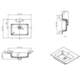 Plum&clay Declan White & Oak Wall Mounted Vanity Unit With Integrated Basin (W)600mm (H)400mm - thumbnail 6