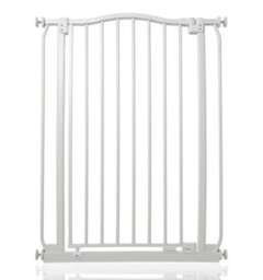 Safetots Extra Tall Curved Top Safety Gate, 71Cm - 80Cm, Matt White, Extra Tall 100Cm In Height, Pressure Fit Stair Gate - thumbnail 1