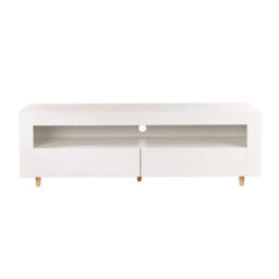 White 140Cm Tv Stand Cabinet Led Lights On Legs For 55-65 Inch Tvs - thumbnail 6