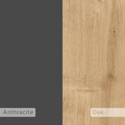 Decortie Piri Oak-Anthracite Grey 5 Tier Tall Freestanding Bookcase (H) 161Cm - thumbnail 4