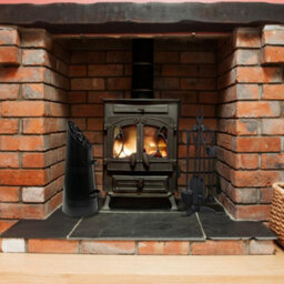 Trendi Black Coal Log Fire Ash Scuttle Hod + Shovel With 5 Piece Cast Iron Loop Design Companion Set - thumbnail 2