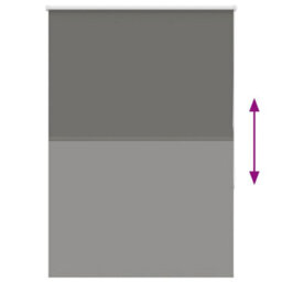 Berkfield Roller Blind Blackout Grey 115X150 Cm Fabric Width 110.7 Cm Polyester - thumbnail 5