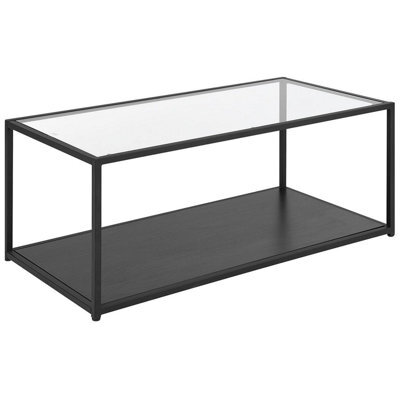 Beliani Coffee Table Medora Glass Black - image 1