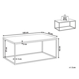 Beliani Coffee Table Medora Glass Black - thumbnail 3