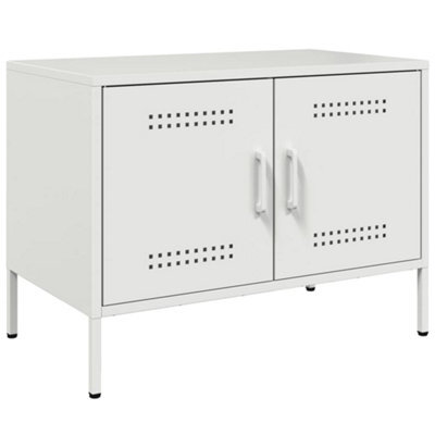 Berkfield Industrial Tv Cabinet White 68X39X50.5 Cm Steel - image 1