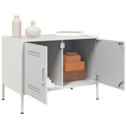 Berkfield Industrial Tv Cabinet White 68X39X50.5 Cm Steel - thumbnail 5