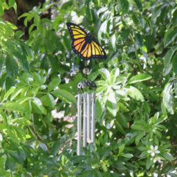 Betley Butterfly Stained Glass Effect Butterfly Wind Chime - 62.5Cm X 8.85Cm X 3.925Cm - thumbnail 1