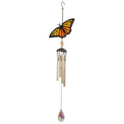 Betley Butterfly Stained Glass Effect Butterfly Wind Chime - 62.5Cm X 8.85Cm X 3.925Cm - thumbnail 2