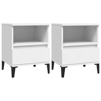 Berkfield Industrial Bedside Cabinets 2 Pcs White 40X35X50 Cm