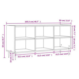 Walplus Tv Cabinet Smoked Oak 103.5X30X50 Cm Engineered Wood - thumbnail 9