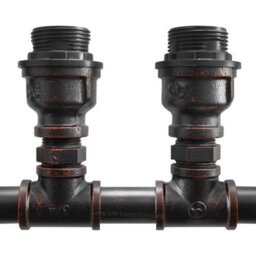 Long Life Lamps Company Vintage Industrial Pipe Wall Light With Twin Guage M0188P - thumbnail 6