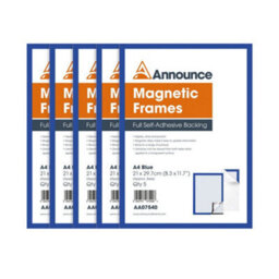 Advance Announce Magnetic Frames A4 Blue (Pack Of 5) Aa07540
