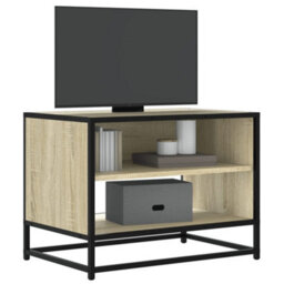 Berkfield Tv Cabinet Sonoma Oak 61X40X46 Cm Engineered Wood And Metal - thumbnail 1