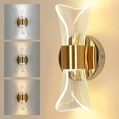 12W Modern Led Wall Lamp 3 Colors Light Gold Indoor Scones Design Hallway Stairs - image 1