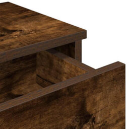 Berkfield Wall Shelf With Drawers Smoked Oak 60X25X15 Cm Engineered Wood - thumbnail 8