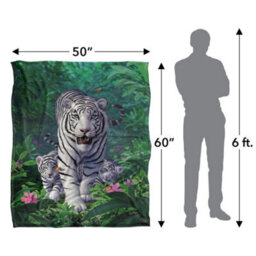 Jq Licensing Jlo Silky Tiger Supersoft Blanket Multicoloured (One Size) - thumbnail 5