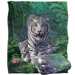 Jq Licensing Jlo Silky Tiger Supersoft Blanket Multicoloured (One Size) - thumbnail 2