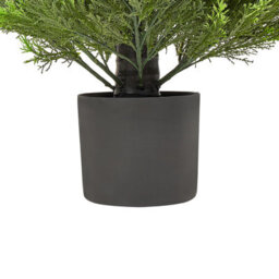 Wyld And Coco 120Cm Artificial Cedar Tree With Wood-Effect Trunk, Indoor And Sheltered Outdoor, Green - thumbnail 4