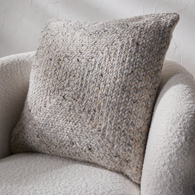 Pacific Lifestyle Indoor And Outdoor Warm Grey Tweed Scatter Cushion - image 1
