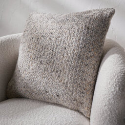 Pacific Lifestyle Indoor And Outdoor Warm Grey Tweed Scatter Cushion - thumbnail 1