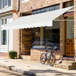 Costway 3M Telescopic Canopy Retractable Adjustable Outdoor Clamp Awning Sun Shelter - thumbnail 3