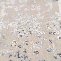 Loomed Grey Gold Metallic Traditional Medallion Distressed Living Area Rug 60X110Cm - thumbnail 4