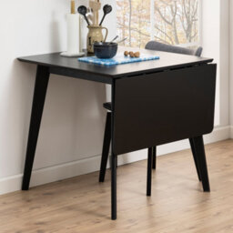 Furniture To Go Roxby Extending Dining Table 80-120Cm In Black - thumbnail 7