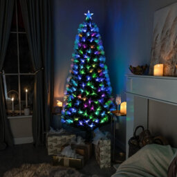 4Ft Green Fibre Optic Christmas Tree With Remote Control And Multi Coloured Fibre Optic Lights - thumbnail 4