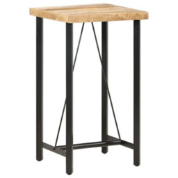 Berkfield Industrial Bar Table 60X60X107 Cm Rough Mango Wood - thumbnail 2