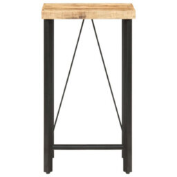 Berkfield Industrial Bar Table 60X60X107 Cm Rough Mango Wood - thumbnail 1