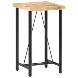 Berkfield Industrial Bar Table 60X60X107 Cm Rough Mango Wood - thumbnail 8